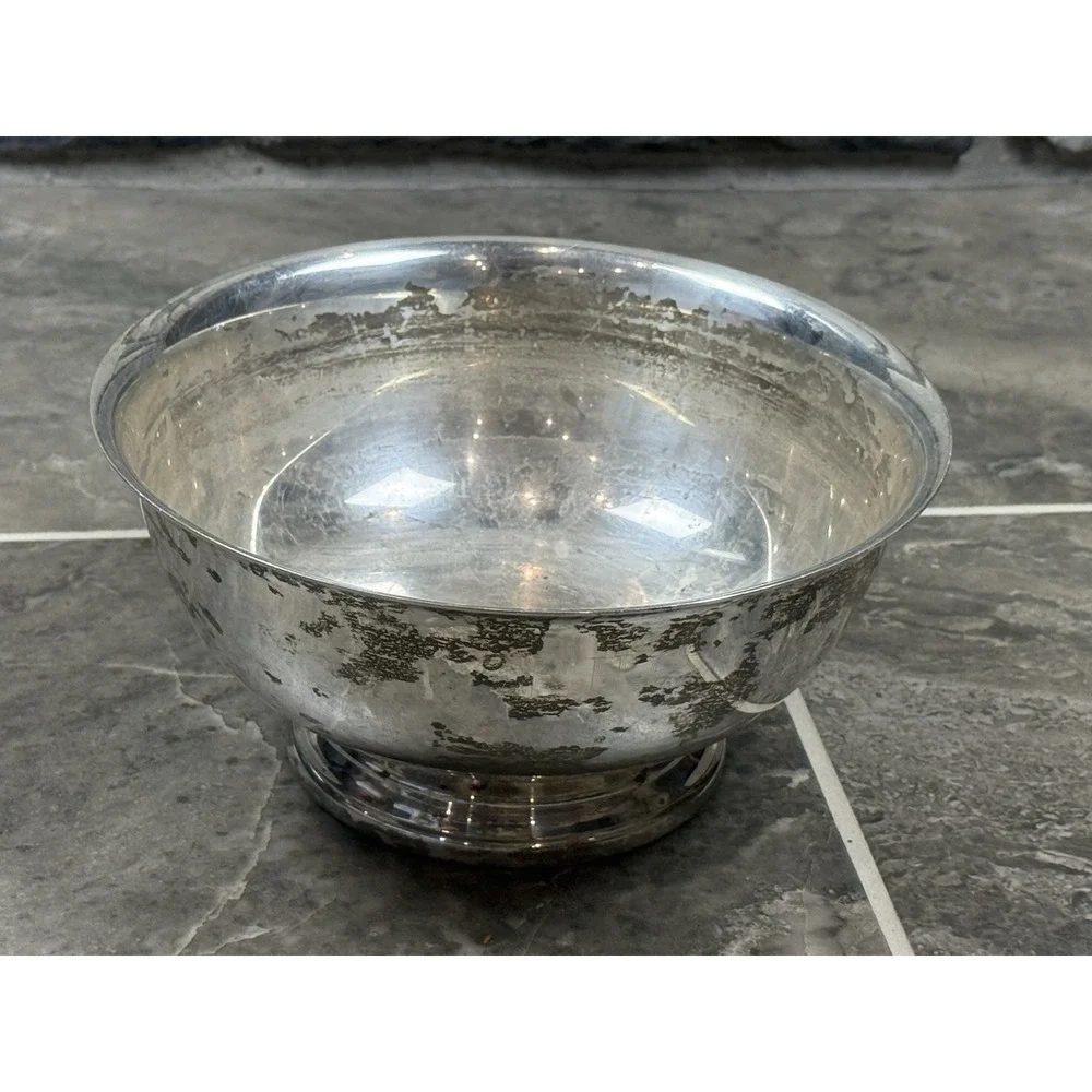 VTG Gorham Silver Plate Paul Revere Pedestal Bowl 8